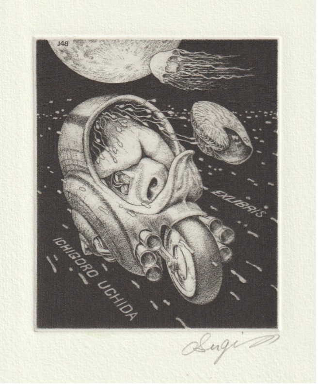 Ets: aquatint van Ichibun Sugimoto (JAP) uit 2006